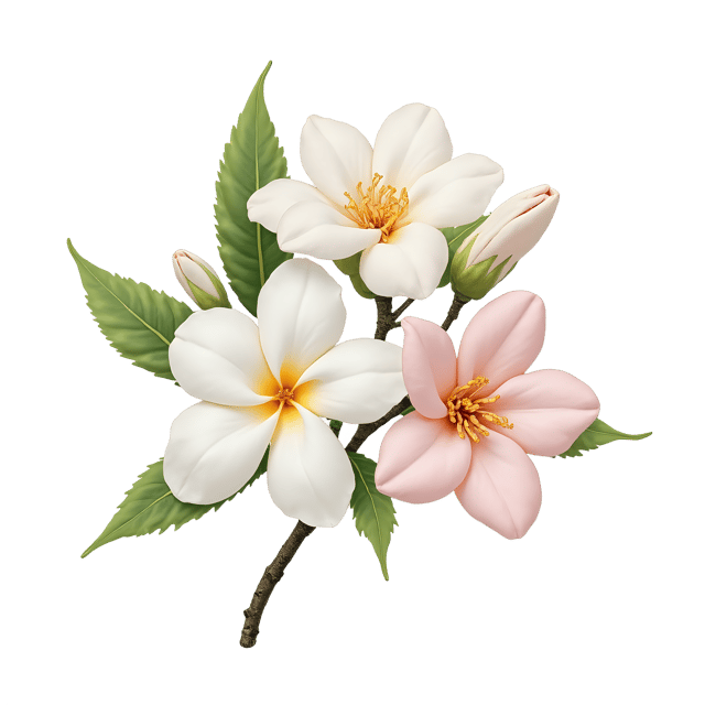 Free transparent PNG: Jasmine and Gardenia Flowers PNG  Elegant Blooms for Decor, Crafts  Events