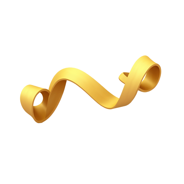 Free transparent PNG: Gold Ribbon Strand with Curled End  Elegant Clipart, Free PNG Download