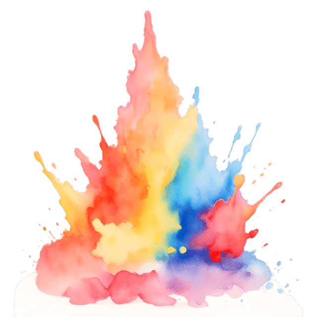 Free transparent PNG: Lively Paint Burst Surreal Scene PNG