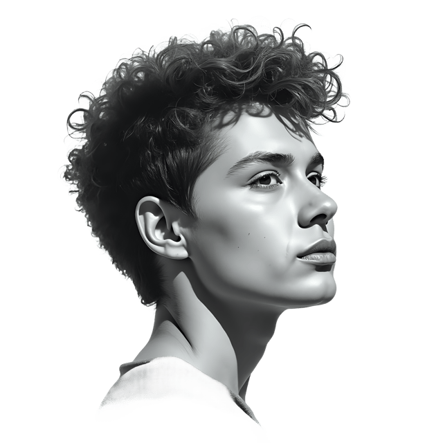 Free transparent PNG: Contemplative Gaze Portrait PNG Clipart  Ideal for Artistic and Reflective Projects