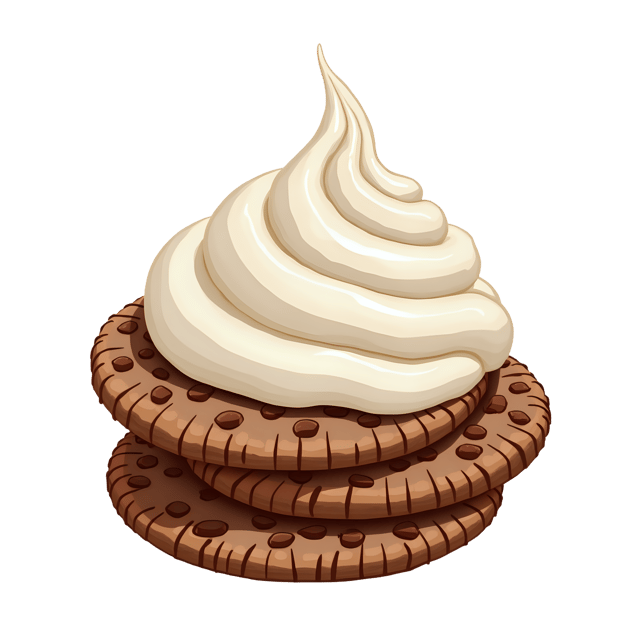 Free transparent PNG: Cookies and Cream with Whipped Cream  Dessert Clipart, free download png
