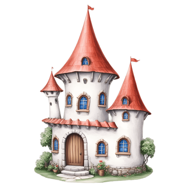 Free transparent PNG: Fairy Tale House PNG with Transparent Background for Imaginative Art and Decor