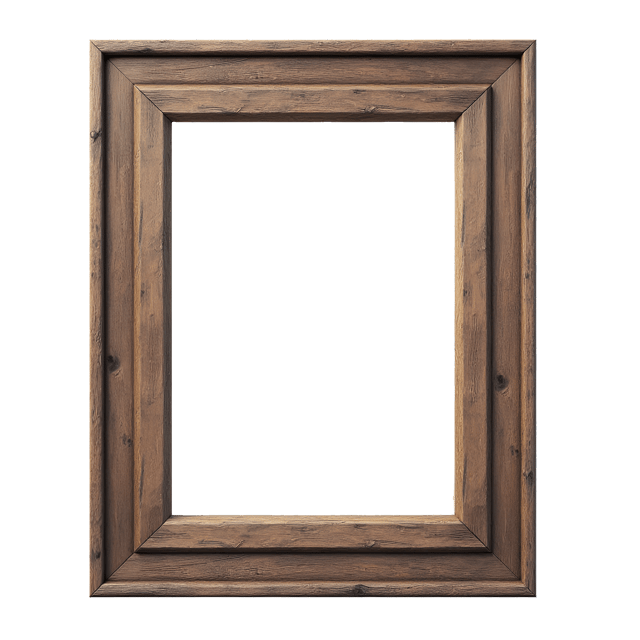 Free transparent PNG: Rustic Wooden Picture Frame Illustration with Distressed Finish