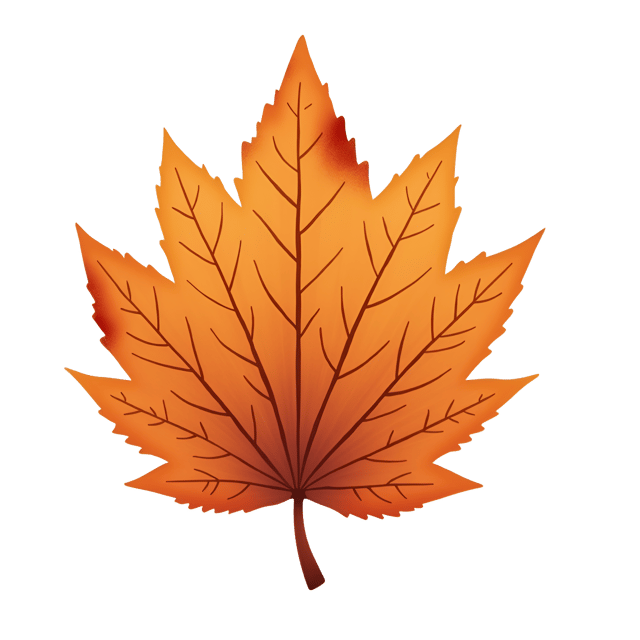 Free transparent PNG: Burnt Sienna Leaf Cartoon Illustration with Watercolor Aesthetic