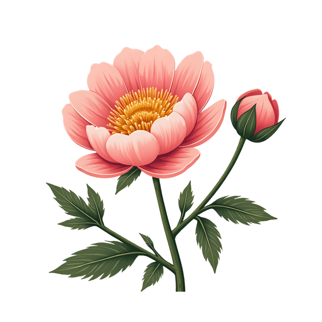 Free transparent PNG: Chinoiserie Peony Floral  Classic Oriental Design Clipart, free download png
