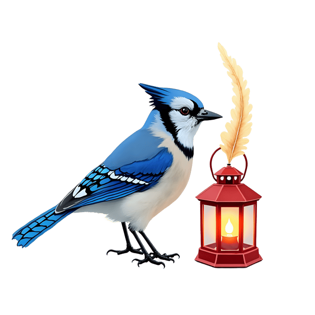 Free transparent PNG: Blue Jay Feather and Lantern Flame  Nature Clipart, free transparent png download