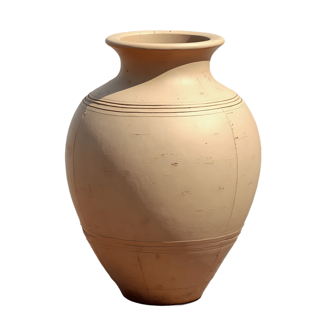 Free transparent PNG: Vintage Handcrafted Pottery Vase PNG with Transparent Background
