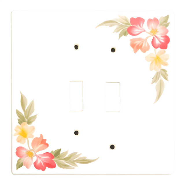 Free transparent PNG: Floral Pattern Light Switch PNG with Transparent Background for Decorative Use