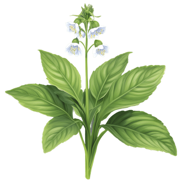 Free transparent PNG: Comfrey Herb Transparent PNG Image for Herbal and Botanical Use