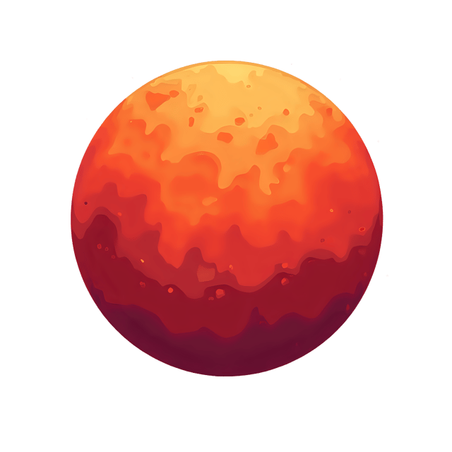 Free transparent PNG: Fiery Red Planet  Space Clipart, free downloadable png