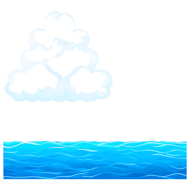 Free transparent PNG: Calm Sea Under Cloudy Sky Transparent PNG Background