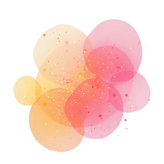 Free transparent PNG: Radiant Pink and Yellow Blobs with Glistening Textures PNG Illustration
