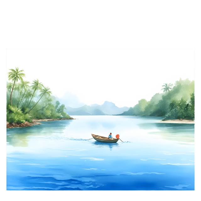 Free transparent PNG: Tropical Sea Boating PNG Background with Transparent Overlay