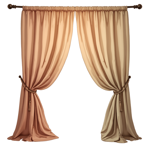 Free transparent PNG: Hand-Dyed Gradient Tasselled Linen Curtain Illustration Clipart