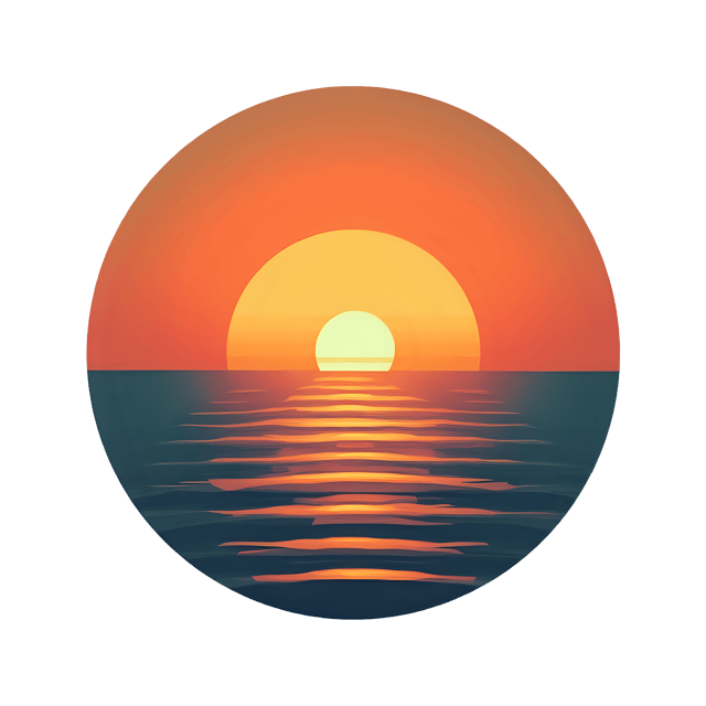 Free transparent PNG: Transparent Sunset Over Water PNG Clipart for Digital Design and Decor