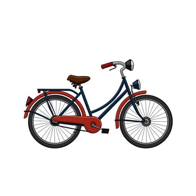 Free transparent PNG: Vintage Cartoon Bicycle PNG Clipart  Ideal for Transportation Themed Projects  Designs