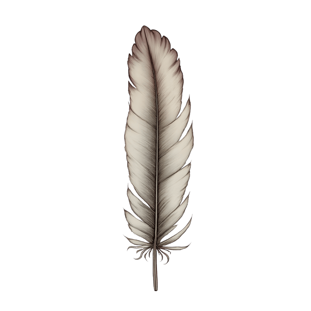 Free transparent PNG: Delicate Feather Tip with Stitched Border  Free PNG Download