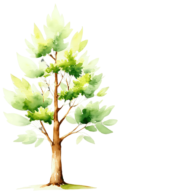 Free transparent PNG: Transparent Watercolor Beech Tree Illustration – PNG for Nature-Inspired Projects