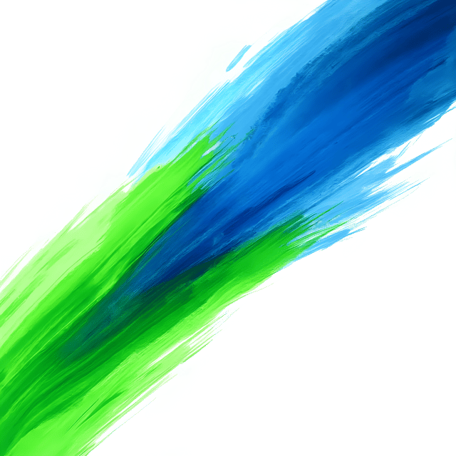 Free transparent PNG: Electric Lime and Cerulean Blue Abstract Art PNG with Dynamic Movement