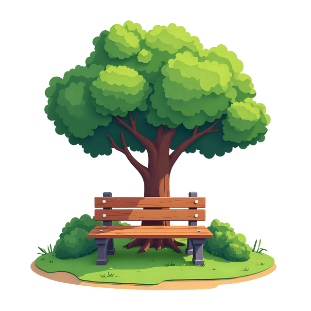 Free transparent PNG: Garden Bench Under Tree  Nature Inspired Clipart, free transparent png download