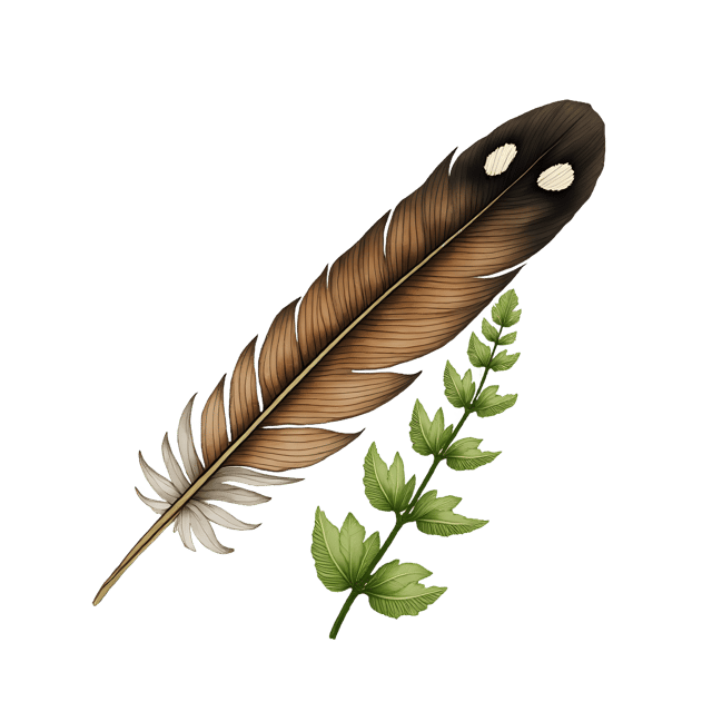 Free transparent PNG: Speckled Wing Feather Resting on Fern  Nature Clipart, free transparent png download