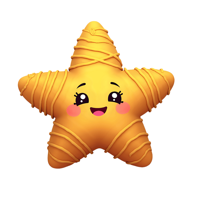 Free transparent PNG: Friendly Star Yarn Craft PNG with Transparent Background for Handmade Creations