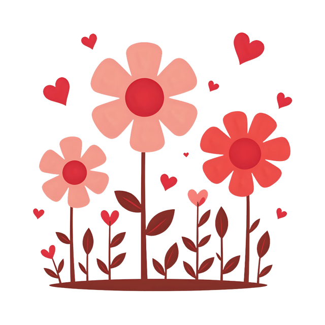 Free transparent PNG: Love-Themed Flowers with Tiny Hearts  Romantic Clipart, Free Downloadable PNG