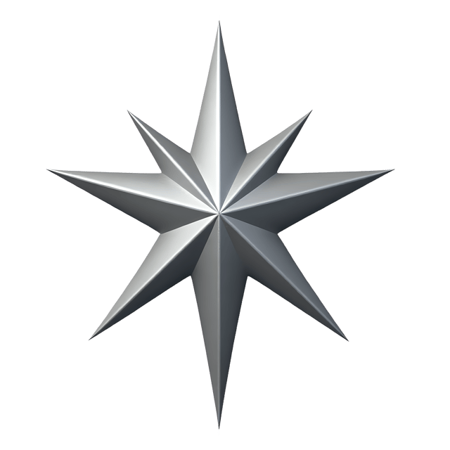 Free transparent PNG: Silver Star Ornament  Elegant Swirl Design Clipart, free downloadable png