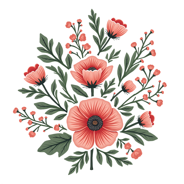 Free transparent PNG: Vintage Floral Motif  Classic Botanical Design Clipart, Free Downloadable PNG