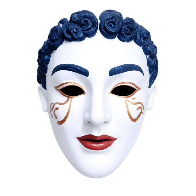 Free transparent PNG: Greek Theater Mask PNG with Transparent Background for Art and Design