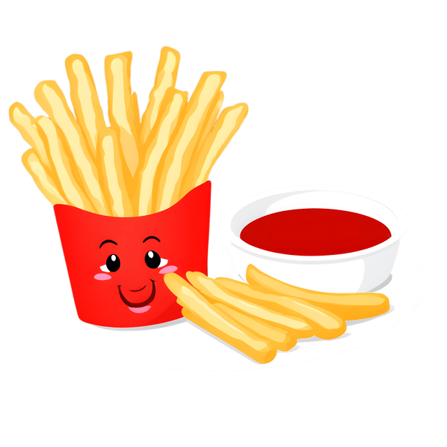 Free transparent PNG: Delicious Fries with Dipping Sauce PNG Transparent Background for Food Art and Design