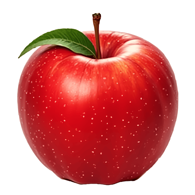 Free transparent PNG: Crisp Red Apple Illustration with Shiny Skin and Bright Color