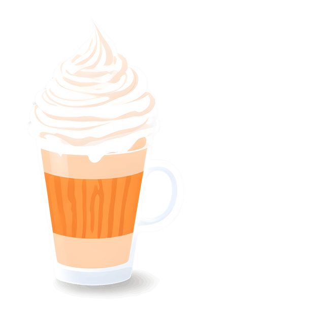 Free transparent PNG: Pumpkin Spice Latte with Whipped Cream PNG Transparent Background