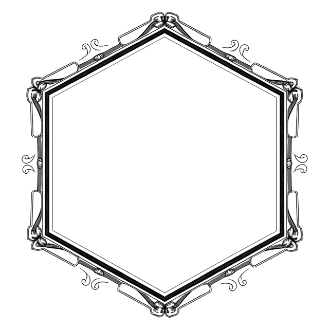 Free transparent PNG: Hexagon Frame PNG Clipart  Ideal for Geometric Design Projects  Decor