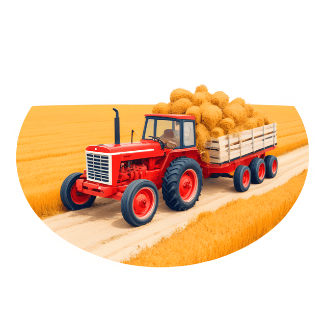 Free transparent PNG: Hayride Through Harvested Field PNG with Transparent Background