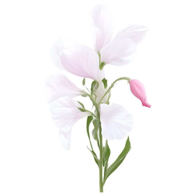 Free transparent PNG: Sweet Pea Flower PNG with Transparent Background for Floral Design and Crafts