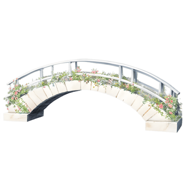 Free transparent PNG: Floral Decorated Bridge PNG Image with Transparent Background for Art and Design