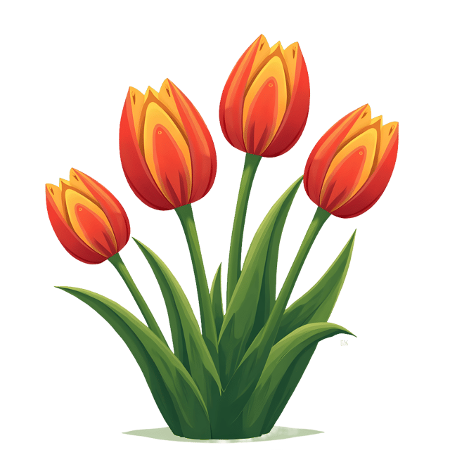 Free transparent PNG: Cluster of Tulips  Striped Petals Clipart, free downloadable png