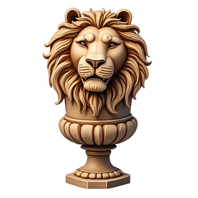 Free transparent PNG: Lion-Head Urn  Decorative Clipart, free transparent png download