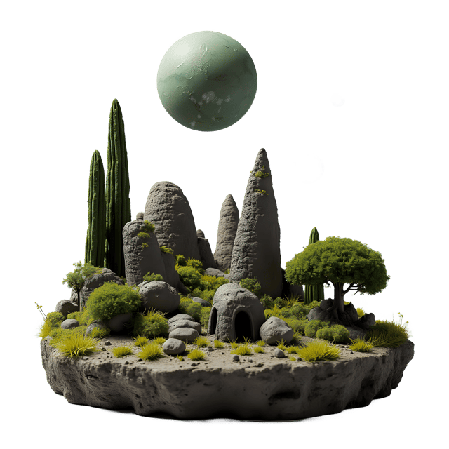Free transparent PNG: Alien Planet Diorama PNG Clipart  Perfect for Space Themed Creations  Education