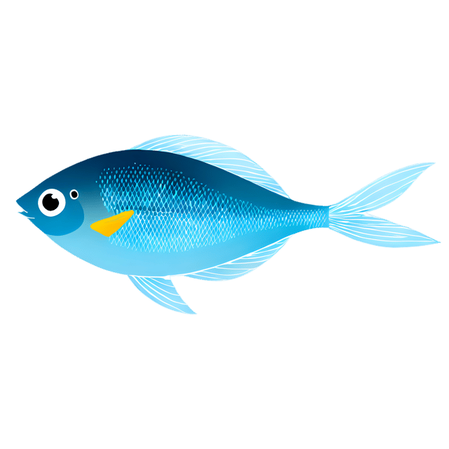Free transparent PNG: Cute Tropical Fish Cartoon Illustration with Transparent PNG Background