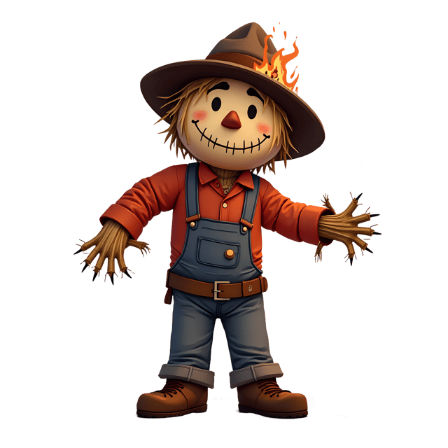 Free transparent PNG: Scarecrow Wearing Burnt Clothes  Farm Clipart, free downloadable png