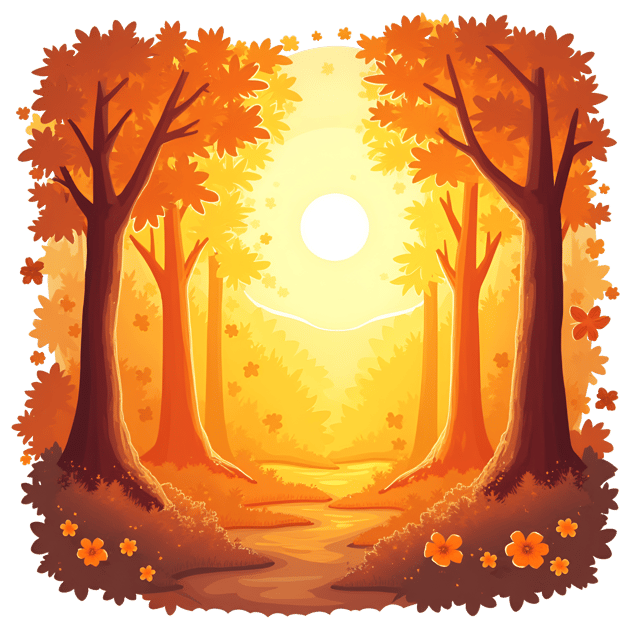 Free transparent PNG: Golden Amber Leaves in Watercolor Cartoon Style Illustration