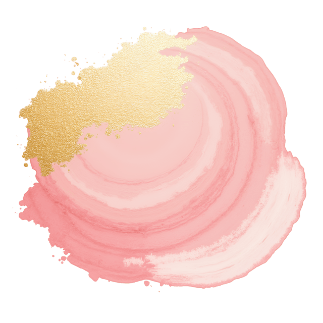 Free transparent PNG: Lustrous Gold and Soft Pastel Pink Canvas Overlay Illustration