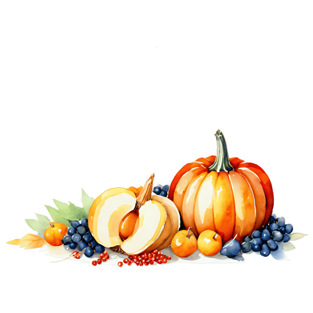 Free transparent PNG: Watercolor Cornucopia Transparent PNG – Thanksgiving Illustration for Crafts & Decorations