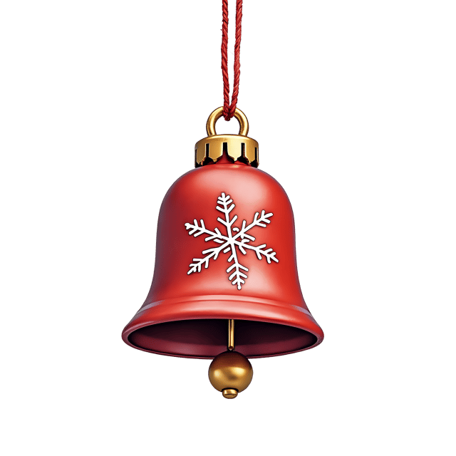 Free transparent PNG: Mini Bell Ornament with Snowflake Etching  Holiday Clipart, free downloadable png