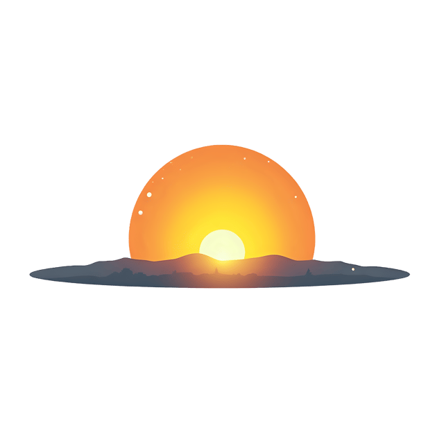 Free transparent PNG: Distant Sun Flare Over Horizon Line  Nature Scene Clipart, free transparent png download
