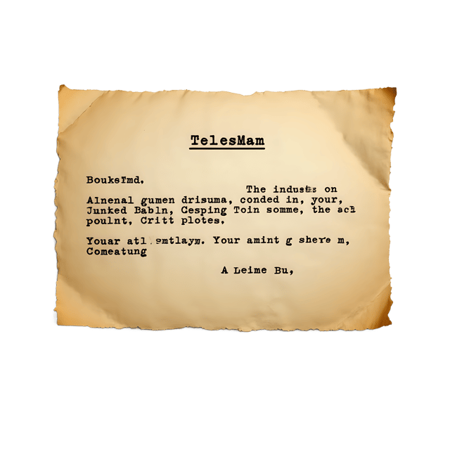 Free transparent PNG: Vintage Ephemera Telegram  Typed Message Clipart, free downloadable png