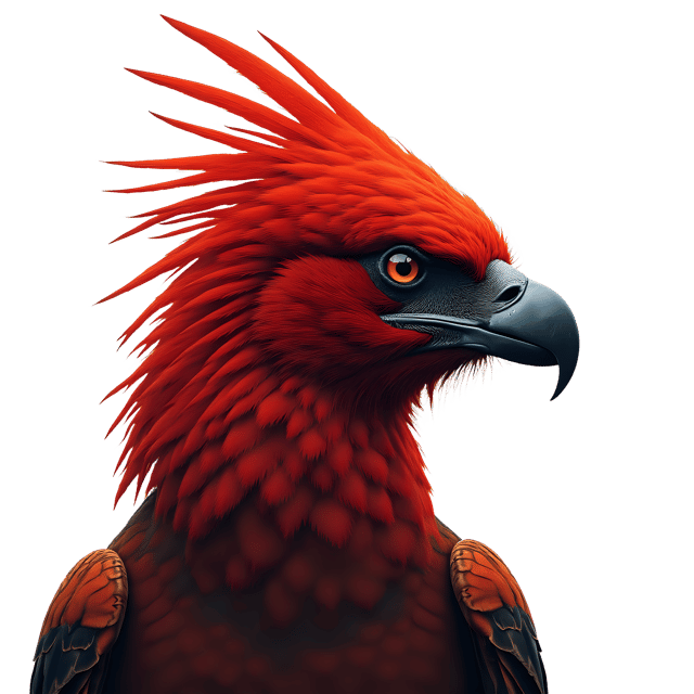 Free transparent PNG: Fierce Raptor with Feathered Crest PNG