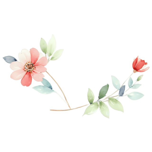 Free transparent PNG: Rustic Bloom Watercolor PNG – Transparent Background Floral Illustration